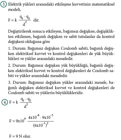 9. Sınıf Fizik Beceri Temelli Etkinlik Kitabı Sayfa 263 Cevabı