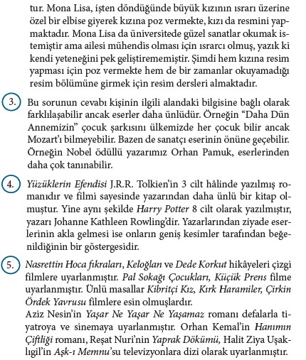 9. Sınıf Türk Dili ve Edebiyatı Beceri Temelli Etkinlik Kitabı Cevapları Sayfa 10 Cevabı