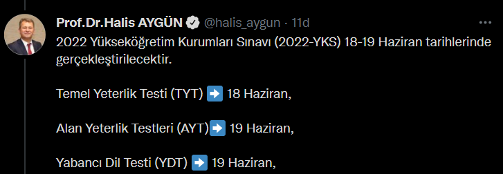 ÖSYM 2022 Yılı Sınav Takvimini Açıkladı!