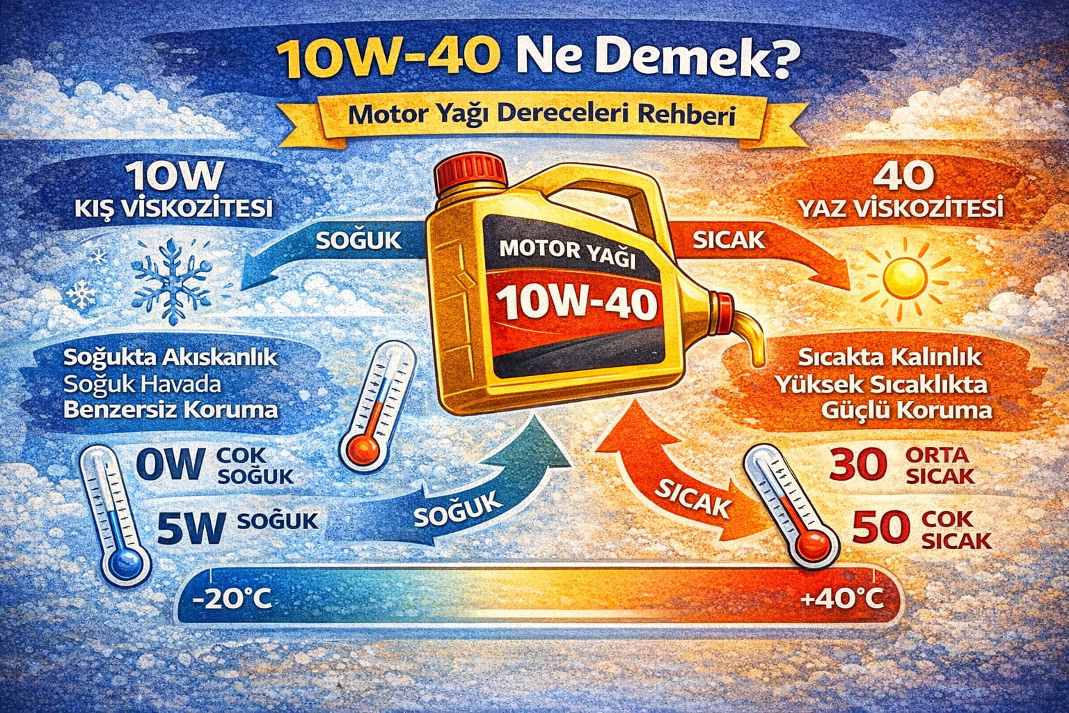 Yağlardaki 10W-40 Ne Anlama Gelir?